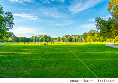 Englischer Garten Public Park. Munich, Bavaria, Germany Englischer Garten Public Park. Munich, Bavaria, Germany 133185328