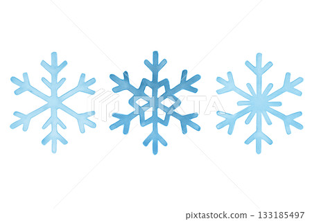 雪花圖案，淺藍色，簡約冬季插畫 133185497