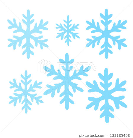 雪花圖案，淺藍色，簡約冬季插畫 133185498