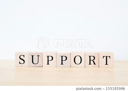 A simple image of the word SUPPORT in block letters and a white background. A simple image of the word SUPPORT in block letters and a white background. 133185996