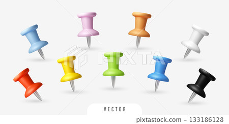 3D plastic pin set 133186128