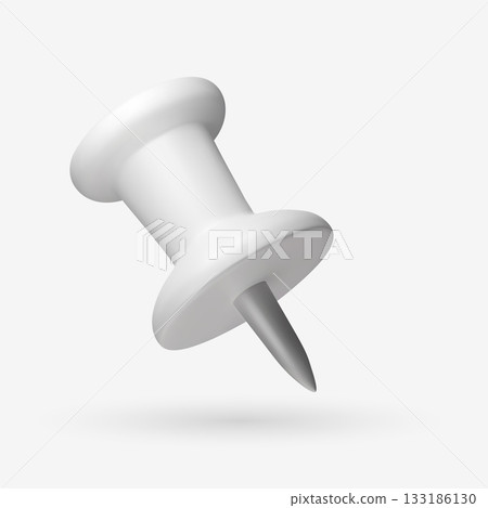 3D white pin icon 133186130