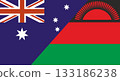 Flag of Australia and Malawi. Two Flags Together Australian and Malawian 133186238