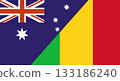 Flag of Australia and Mali. Two Flags Together Australian and Malian 133186240