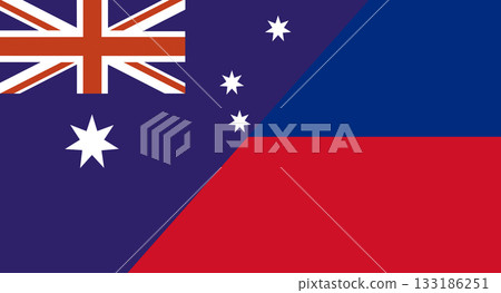 Flag of Australia and Liechtenstein.Two Flags Australian and Liechtenstein flags 133186251