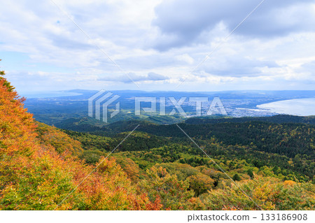 Autumn view from Mt. Kamagase, Mutsu City, Aomori Prefecture 133186908