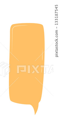 Hand drawn organic speech box bubble in a soft yellow rectangle style. This speech icon has a chat and comment message look, ideal for quote or balloon communication element with modern, simple Hand drawn organic speech box bubble in a soft yellow rectangle style. This speech icon has a chat and comment message look, ideal for quote or balloon communication element with modern, simple 133187545