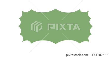 Groovy wavy rectangle retro border label with thick outline as abstract frame. Funky solid shape gives bubble background in modern y2k style for playful design or creative vintage accent. 133187566