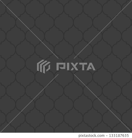 Black monochrome background pattern texture wallpaper Moroccan vector 133187635
