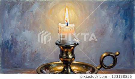 燭台和蠟燭 133188836