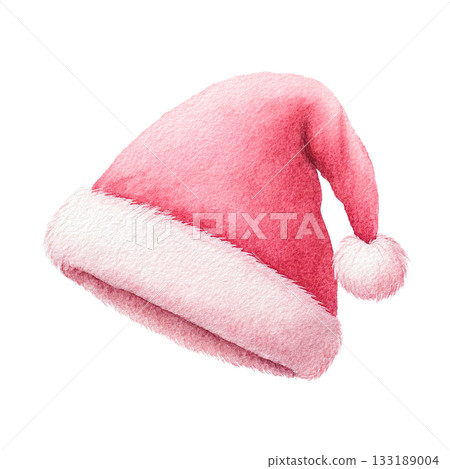 Illustration of Santa Claus' red hat on a transparent background (png) Illustration of Santa Claus' red hat on a transparent background (png) 133189004