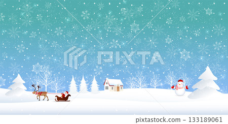 Snow Christmas winter light background 133189061