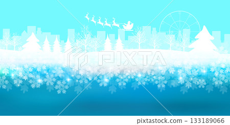 Snow Christmas winter light background 133189066