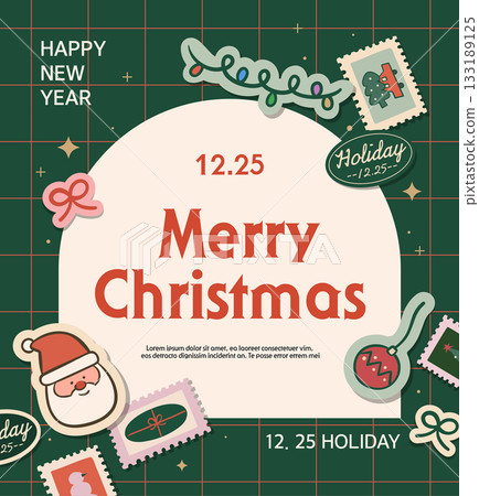 Christmas illustration. Web-Banner. POP-UP 133189125