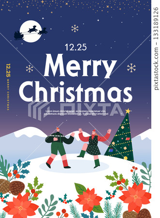 Christmas illustration. Web-Banner. POP-UP 133189126