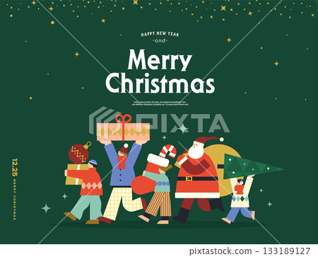 Christmas illustration. Web-Banner. POP-UP 133189127