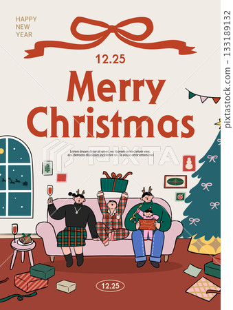 Christmas illustration. Web-Banner. POP-UP 133189132