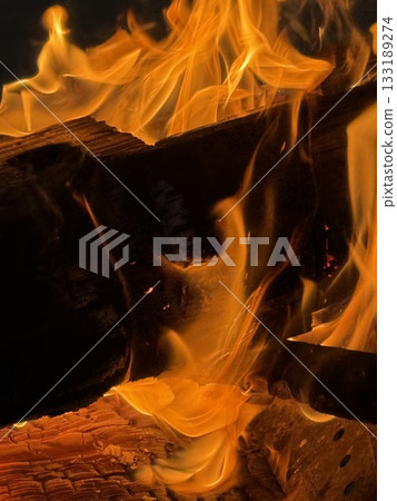 Red flame bonfire 133189274