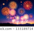 山間煙火綻放 133189714