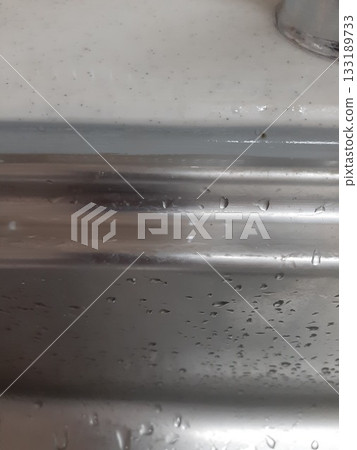 Water droplets in the sink Water droplets Dirt in the sink 133189733