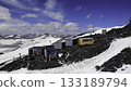 Scenic mountain shelter on snowy mount elbrus 133189794