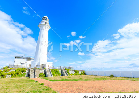 Shiriyasaki Lighthouse in autumn, Shimokita District, Aomori Prefecture Shiriyasaki Lighthouse in autumn, Shimokita District, Aomori Prefecture 133189939