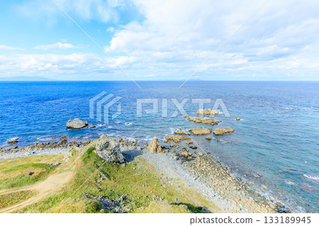 Autumn view from Shiriyasaki Lighthouse, Shimokita District, Aomori Prefecture Autumn view from Shiriyasaki Lighthouse, Shimokita District, Aomori Prefecture 133189945