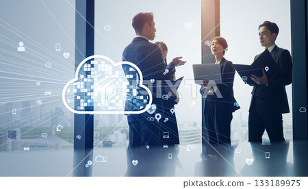 商務人士會議和雲端運算概念 133189975
