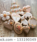 Wedding icing cookies 133190349