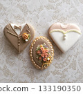 Wedding icing cookies 133190350
