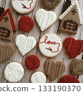 Winter icing cookies 133190370