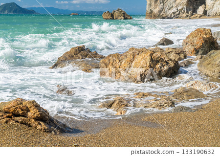 Aichi Prefecture: Coastline of Hinode Stone Gate and Cape Irago Beach Aichi Prefecture: Coastline of Hinode Stone Gate and Cape Irago Beach 133190632