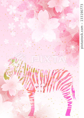 馬年賀卡十二生肖背景 133190773