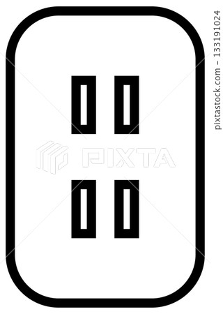 電源插座扁平圖示 電源插座扁平圖示 133191024