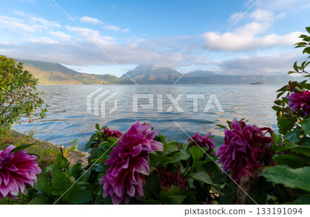 Lugu Lake in the morning. Yunnan province, China. Lugu Lake in the morning. Yunnan province, China. 133191094