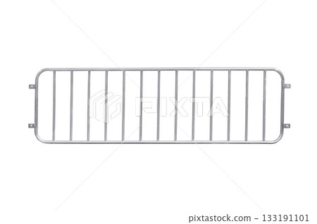 Stainless steel fence isolated on white background 133191101
