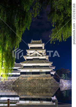 長野縣松本城夜景 長野縣松本城夜景 133191168