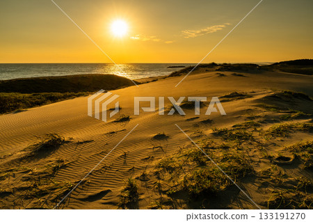 <<Shizuoka Prefecture>> Nakatajima Sand Dunes - Sunset Scenery 133191270