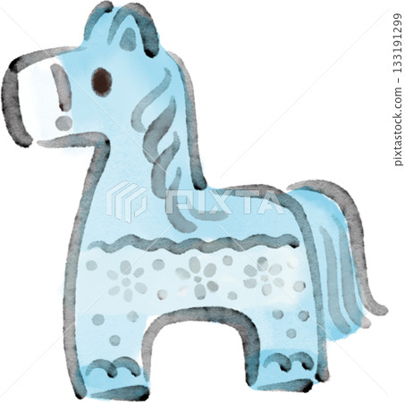 New Year 2026, Year of the Horse, Zodiac, Horse, Nordic-style motif, Watercolor, Hand-drawn, New Year's card design, Illustration material New Year 2026, Year of the Horse, Zodiac, Horse, Nordic-style motif, Watercolor, Hand-drawn, New Year's card design, Illustration material 133191299