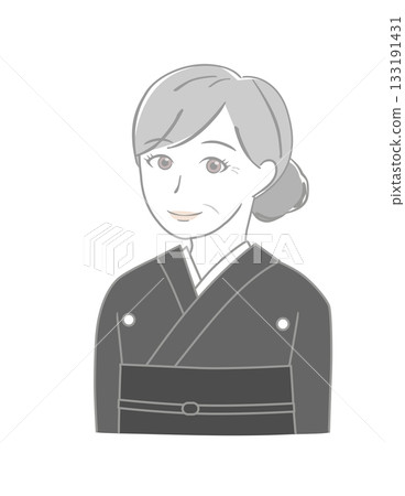 穿著喪服的高級婦女 133191431