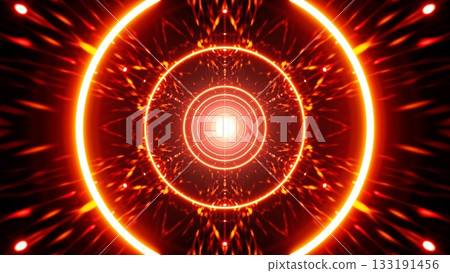 Flickering Concentric Circle Lights Fire VJ Art Flickering Concentric Circle Lights Fire VJ Art 133191456