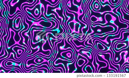 Abstract Psychedelic trippy Neon Line Art Background 133191567