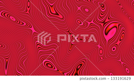 psychedelic Crimson colored waves line art background psychedelic Crimson colored waves line art background 133191629