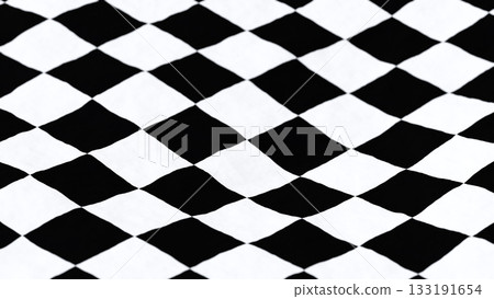 Waving Checker Board Floor Background 133191654