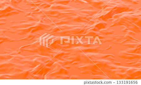 Wrinkled Orange Color Liquid Surface Background 3D Rendering Wrinkled Orange Color Liquid Surface Background 3D Rendering 133191656