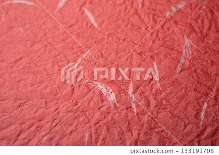 Red Echizen washi paper texture background Red Echizen washi paper texture background 133191708