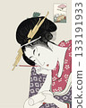 Red Light District. Selection of Famous Beauties by Six Families: Ogiya Hanaougi 133191933