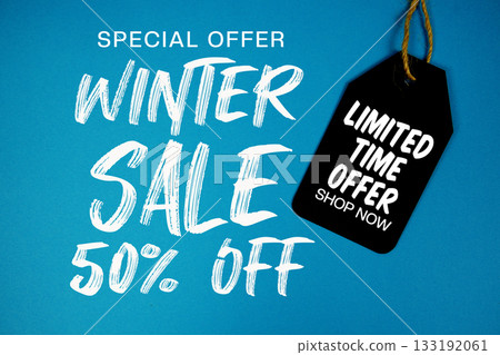 Winter Sale 50% off Special offer with Price tag Limited Time Offer Shop Now 133192061