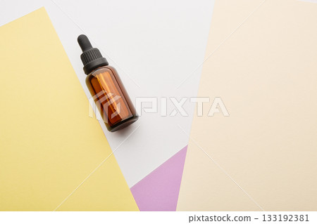 Serum vial catalogue, banner, ads creative template. 133192381