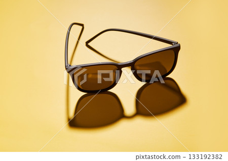 Modern rimmed sun shades, glasses, sunwear, sunglasses. Modern rimmed sun shades, glasses, sunwear, sunglasses. 133192382